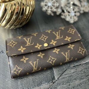 Louis Vuitton Dark Brown and Gold Monogram Wallet